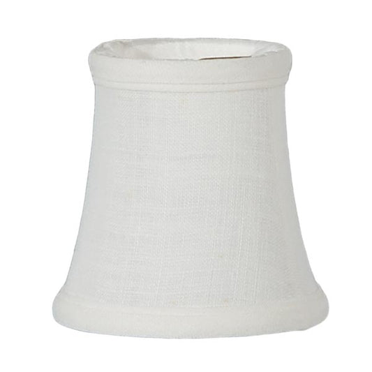 Off White Color Chandelier Shades Mini Bell- Fine Linen, image 2 of 3