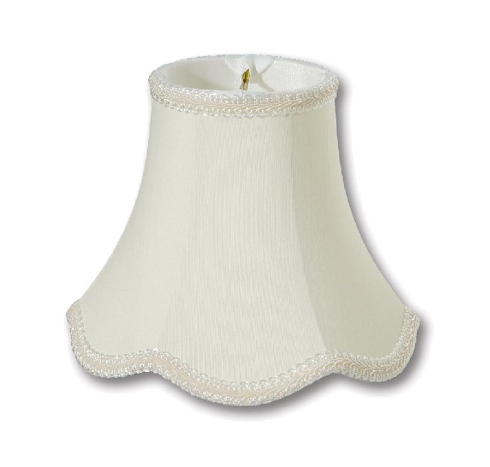 3" x 6" x 5" Scallop Bell Chandelier Shade, Torpedo Bulb Clip Fitter