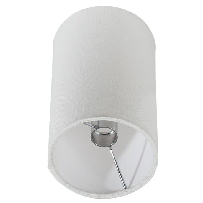 Cylinder style Chandelier Hardback Shade, 4(T) x 4(B) x 6.5(H), Off-White Linen