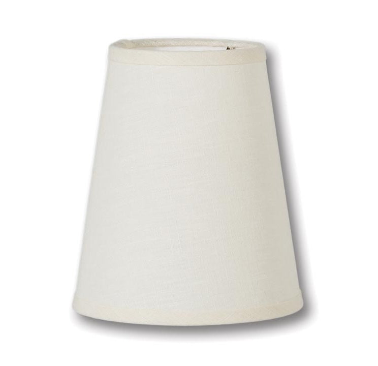 Chandelier Shade, Tapered Deep Empire, 4(T) x 6(B) x 7(H), Eggshell Color Linen
