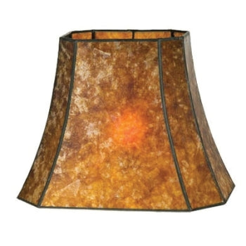 Antique Amber Cut Corner Rectangle Mica Shade