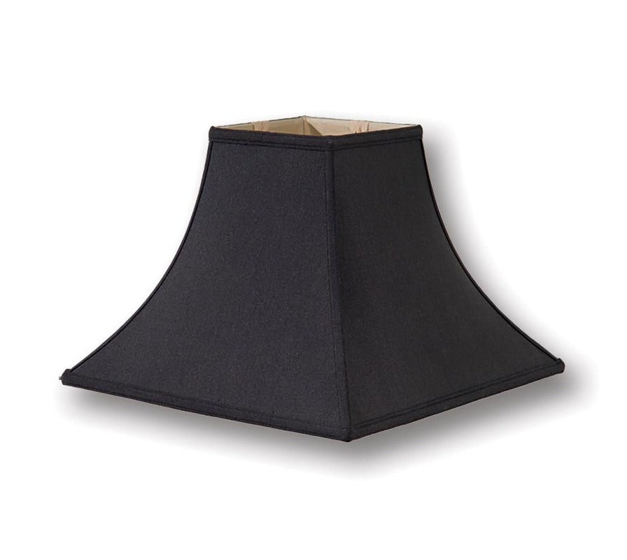Black Square Bell Tissue Shantung Shade