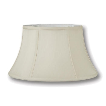 Beige Tissue Shantung Shallow Drum Floor Lamp Shade