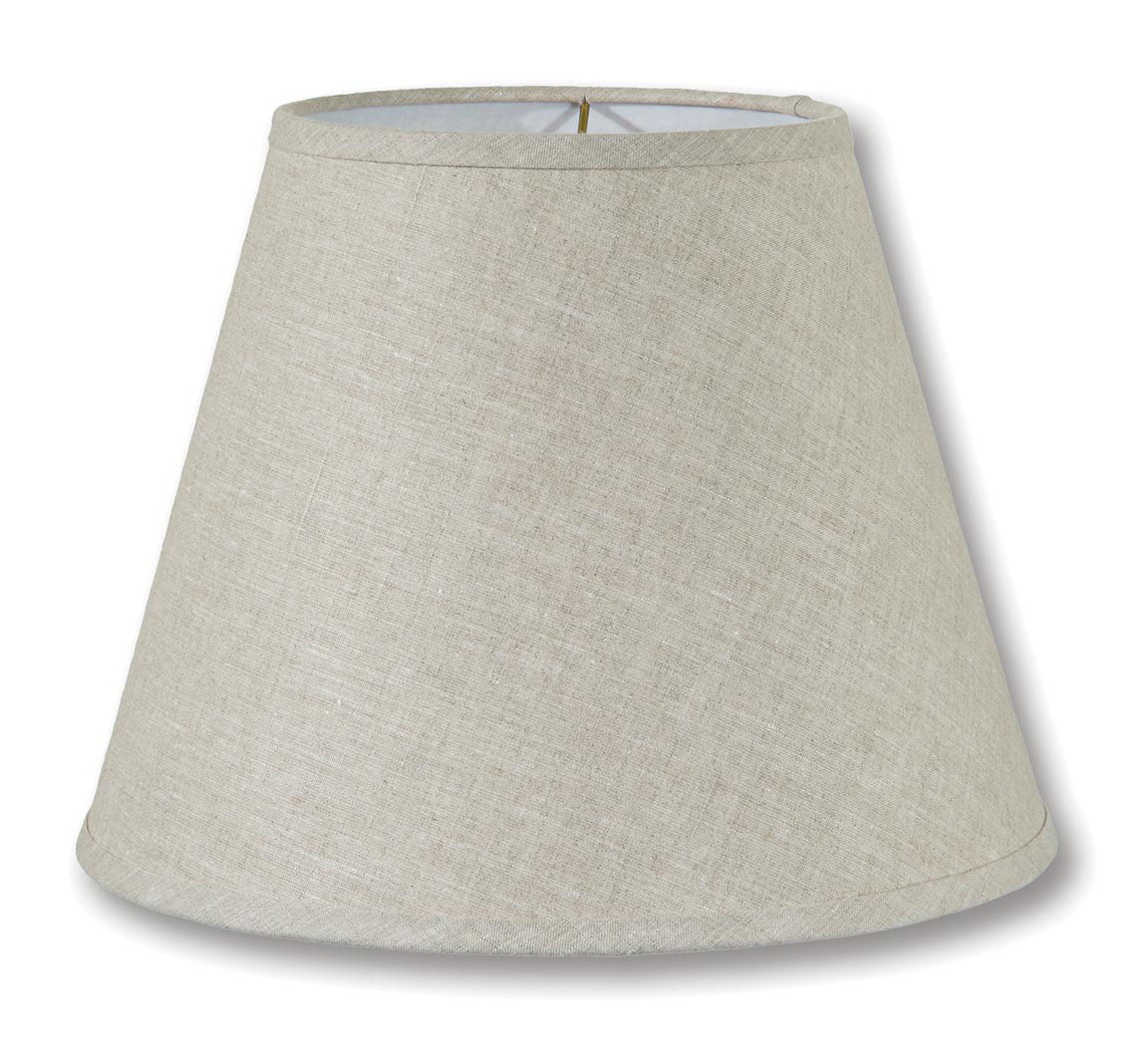 Natural Linen Empire Style Hardback Lampshade, Choice of Size