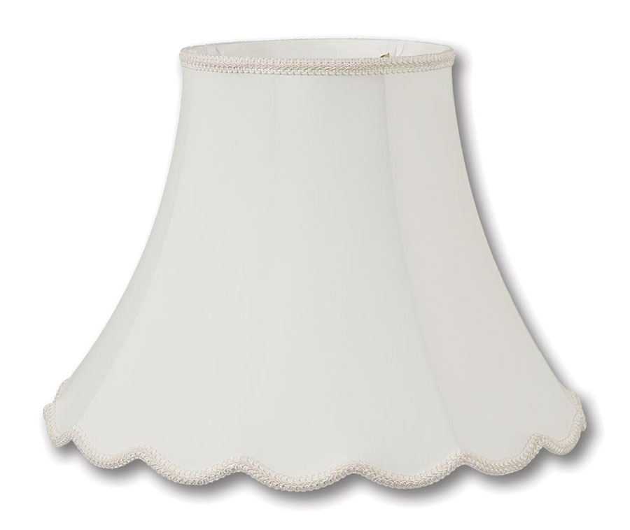 Deluxe Scallop Bell with Gimp Trim, Off White Color, Choice of Size
