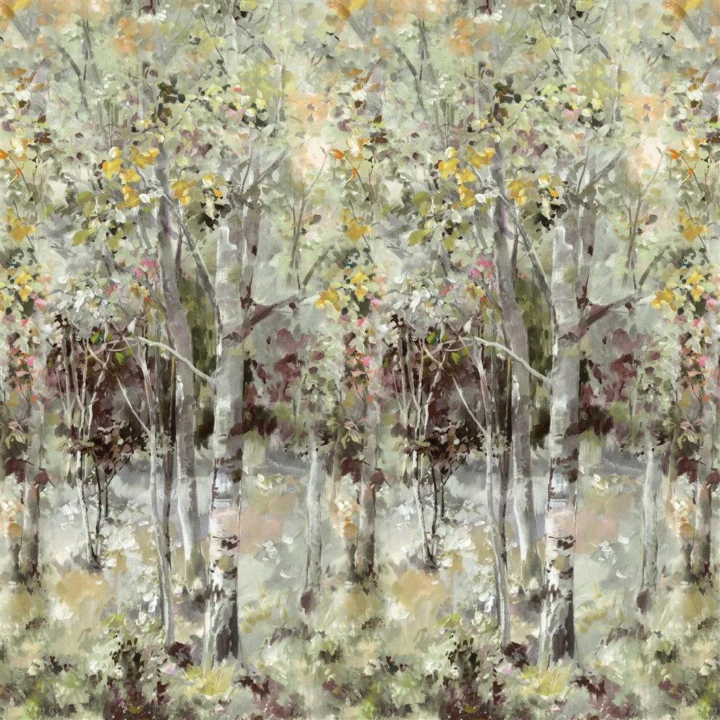 Bois de Bouleau Scene 2 Wallpaper Panel by Designers Guild in Sepia