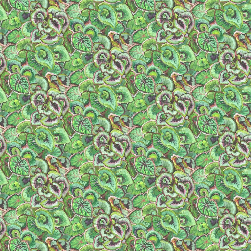 Leaf Glaze Fabric by Designers Guild in Emerald