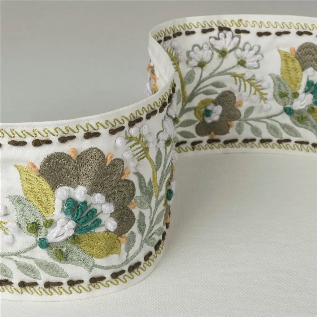 Enamel Flower Trim by Designers Guild in Celadon