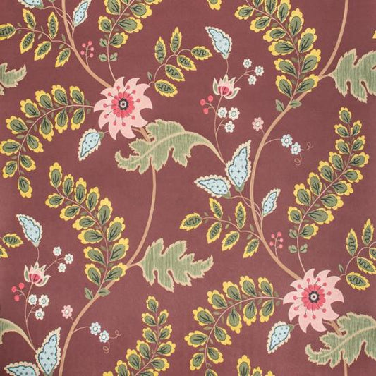 Floral Trail Wallpaper by Salvesen Graham in Raspberry