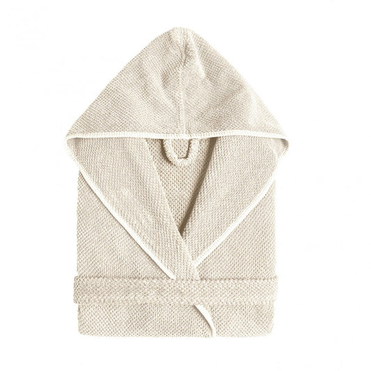 Bee Waffle Bath Robe - NATURAL - L