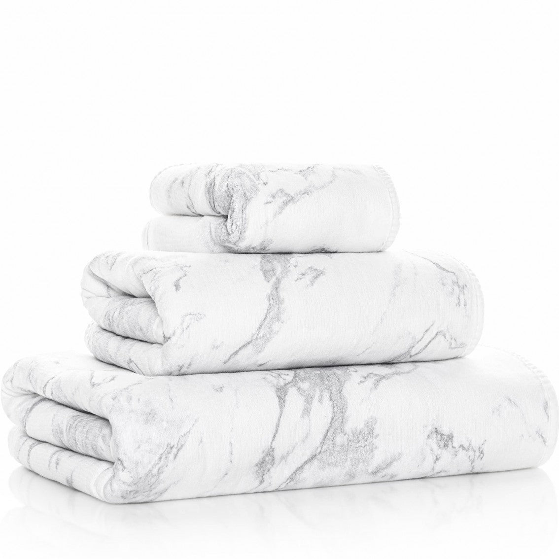 Mabel Washcloth - Silver/White