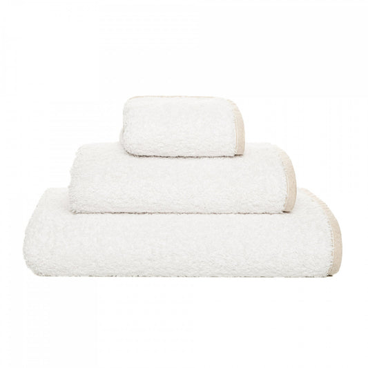 Linen Snow Hand Towel by Graccioza in SNOW