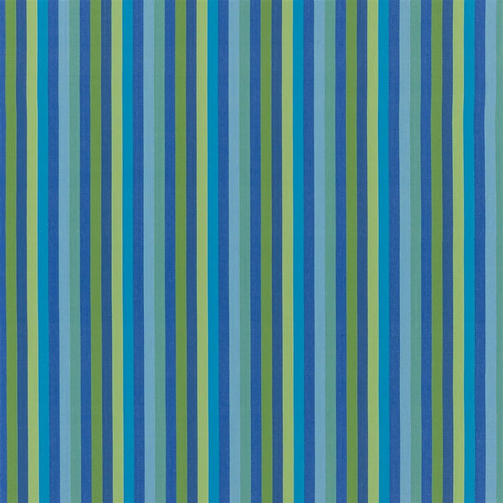 Cork Street Stripe Fabric by Designers Guild in Cobalt