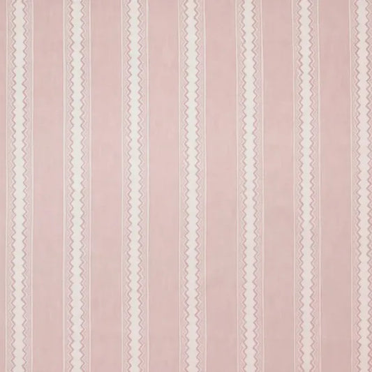 Zig Zag Stripe Fabric by Salvesen Graham in Rose
