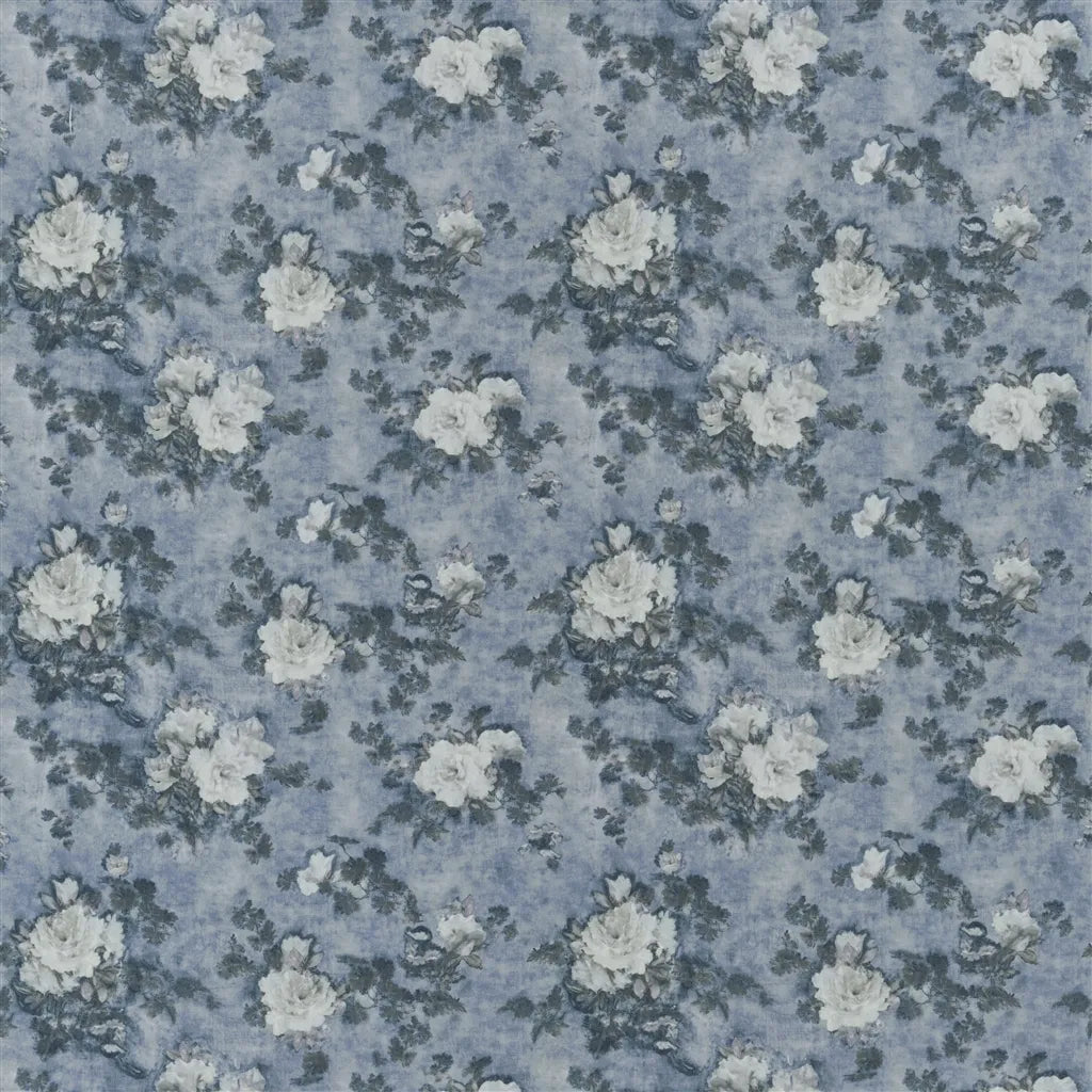 Impasto Floral Fabric by Ralph Lauren in Denim
