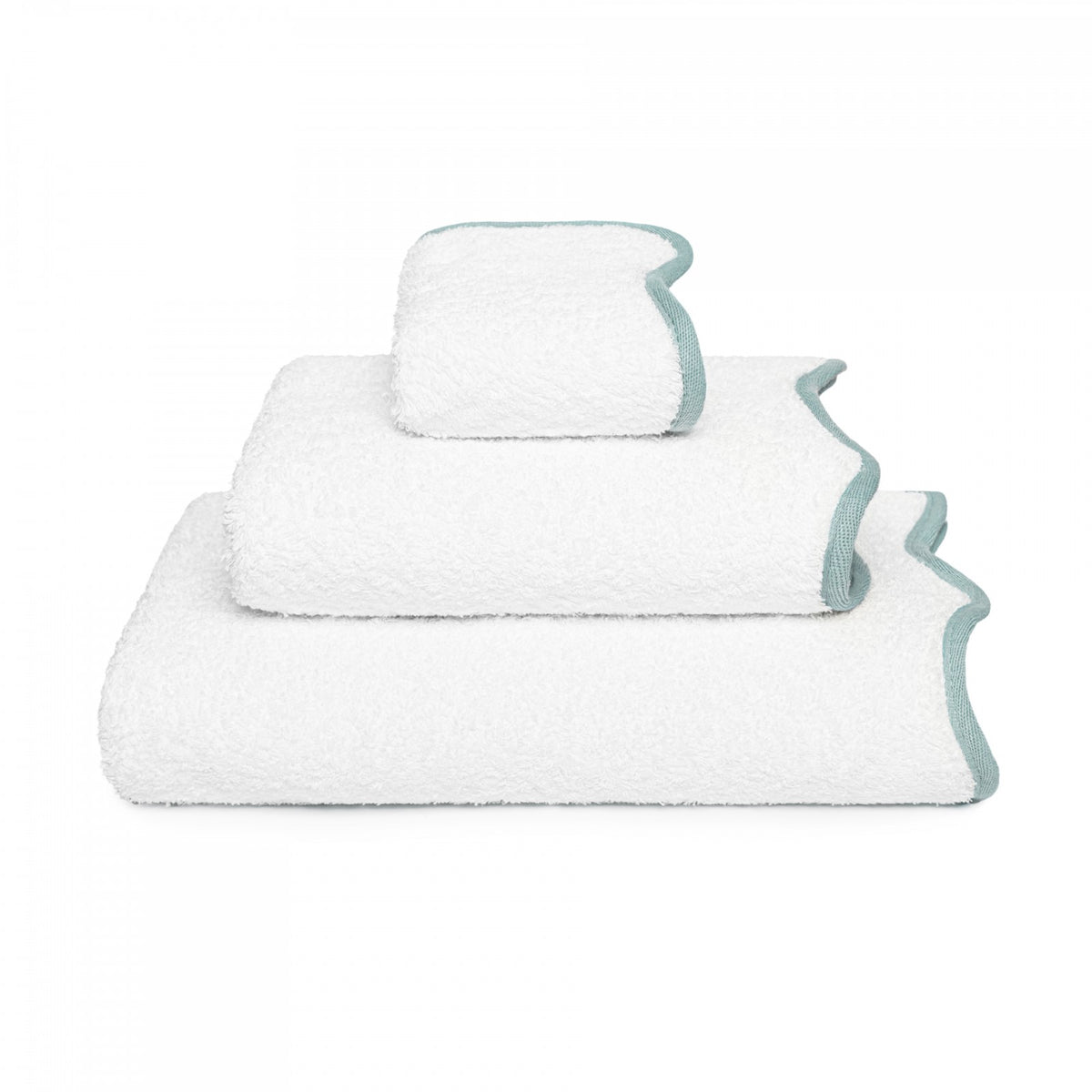 Portobello Scalloped Hand Towel by Graccioza in BALTIC