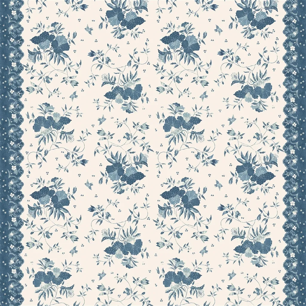 Elyria Floral Fabric by Ralph Lauren in Batik Blue