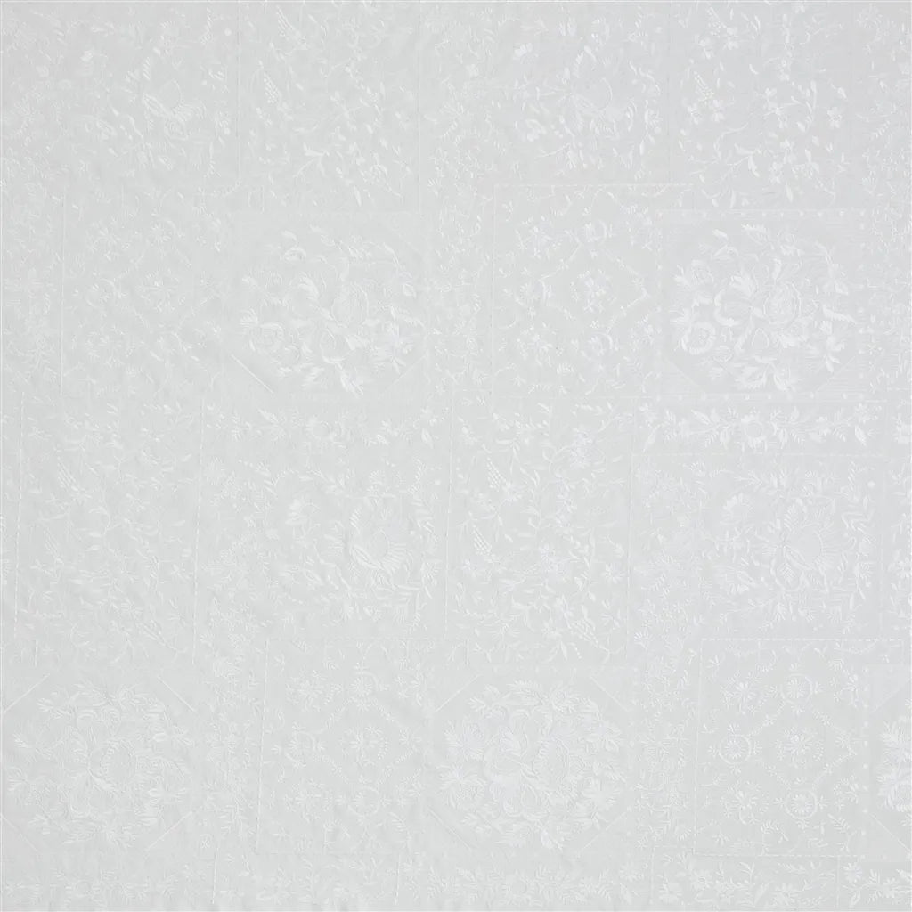 Williston Embroidery Fabric by Ralph Lauren in White