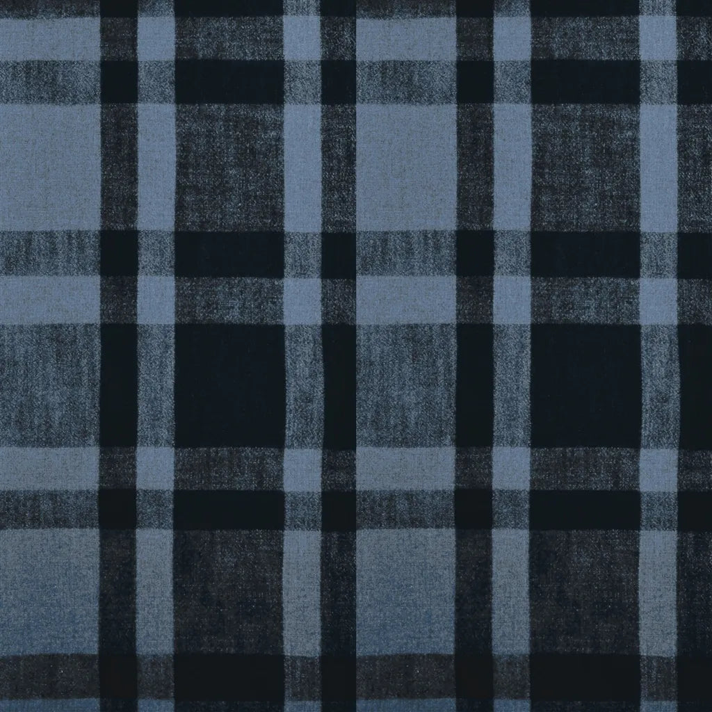 Hook Road Plaid Fabric by Ralph Lauren in Blue