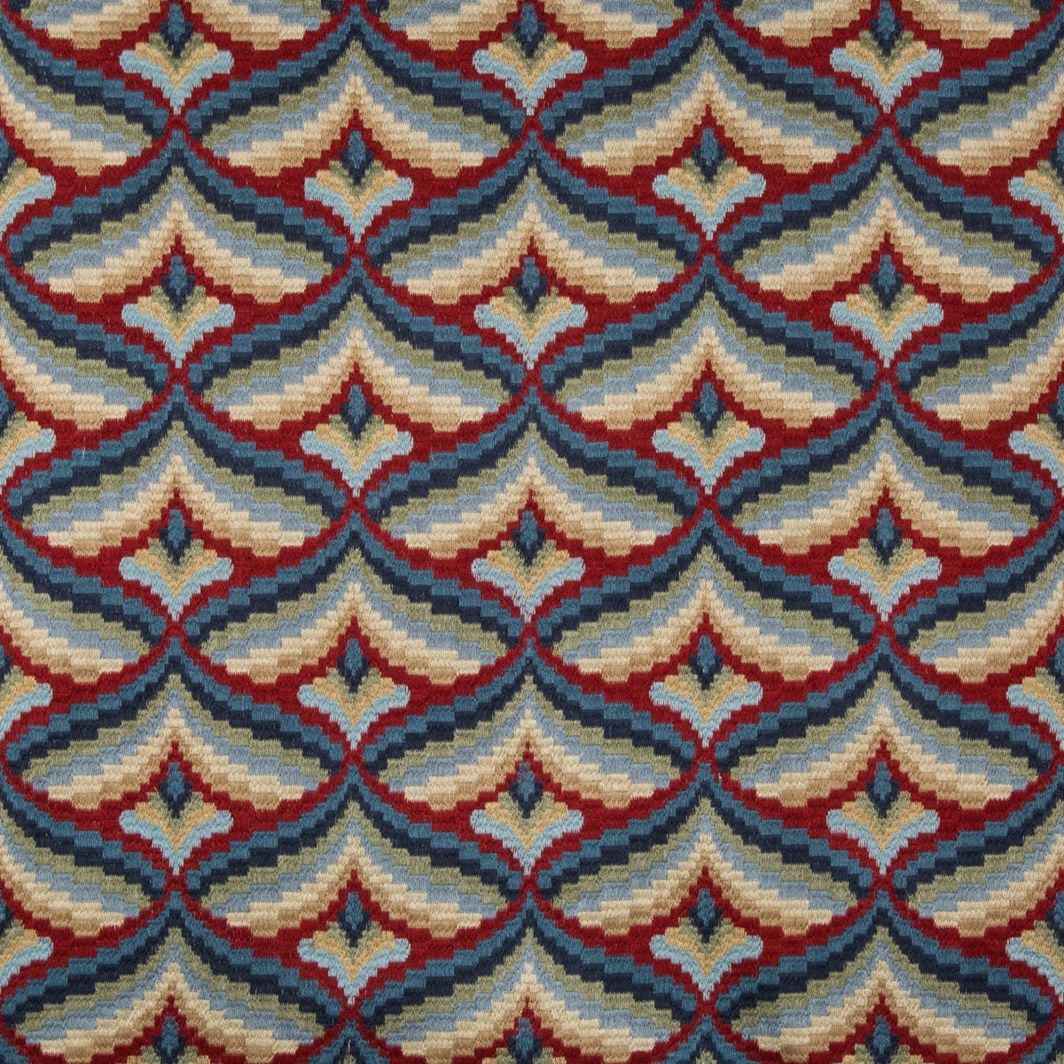 Giles Embroidery - Red/Blue