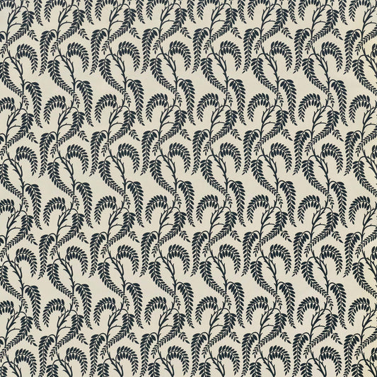 Wisteria - Navy On White