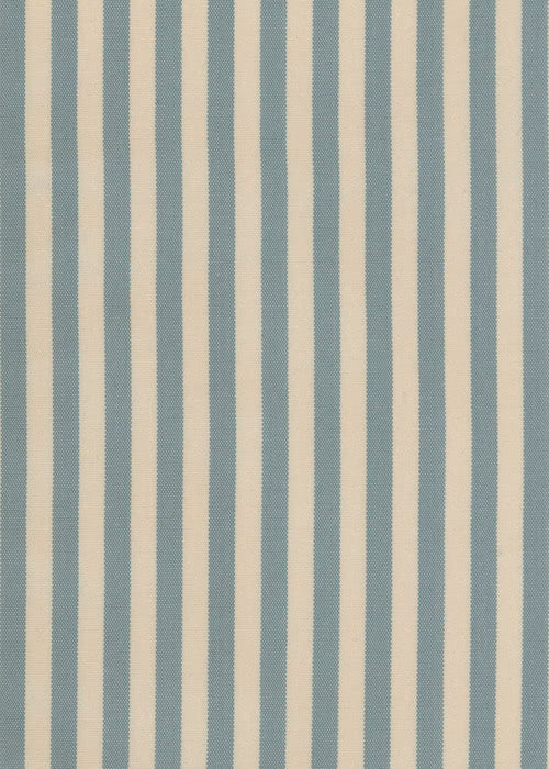 Silk Stripe Fabric by Rose Cumming in Blue/Ecru