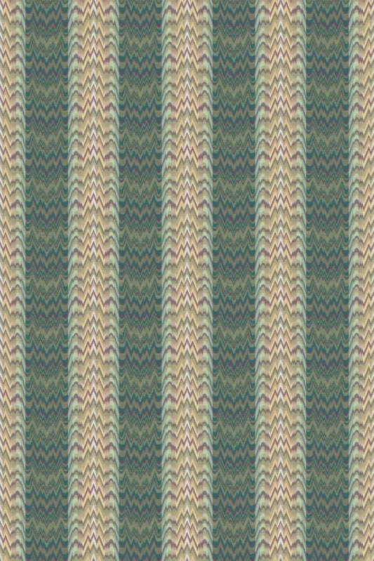 Bargello Fabric by Gainsborough in Teal / Fawn Multi