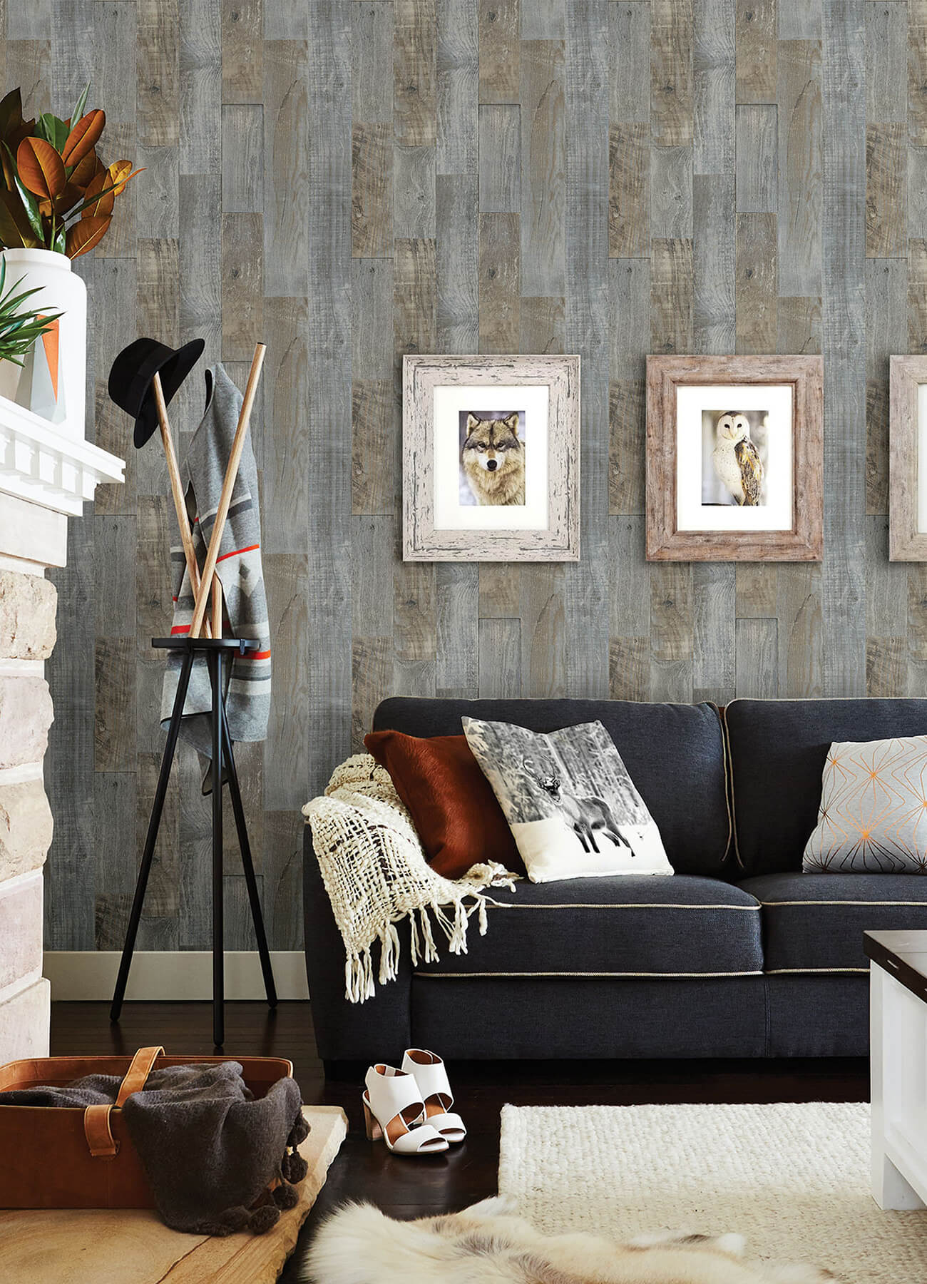 Thoreau Chebacco Wood Planks Wallpaper
