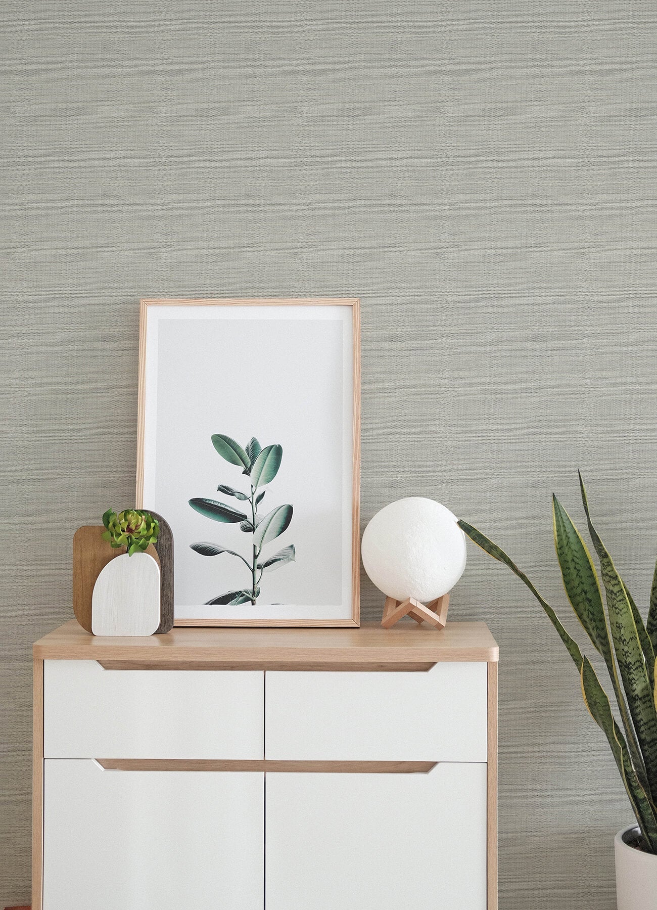 Botanica Agave Faux Grasscloth Wallpaper