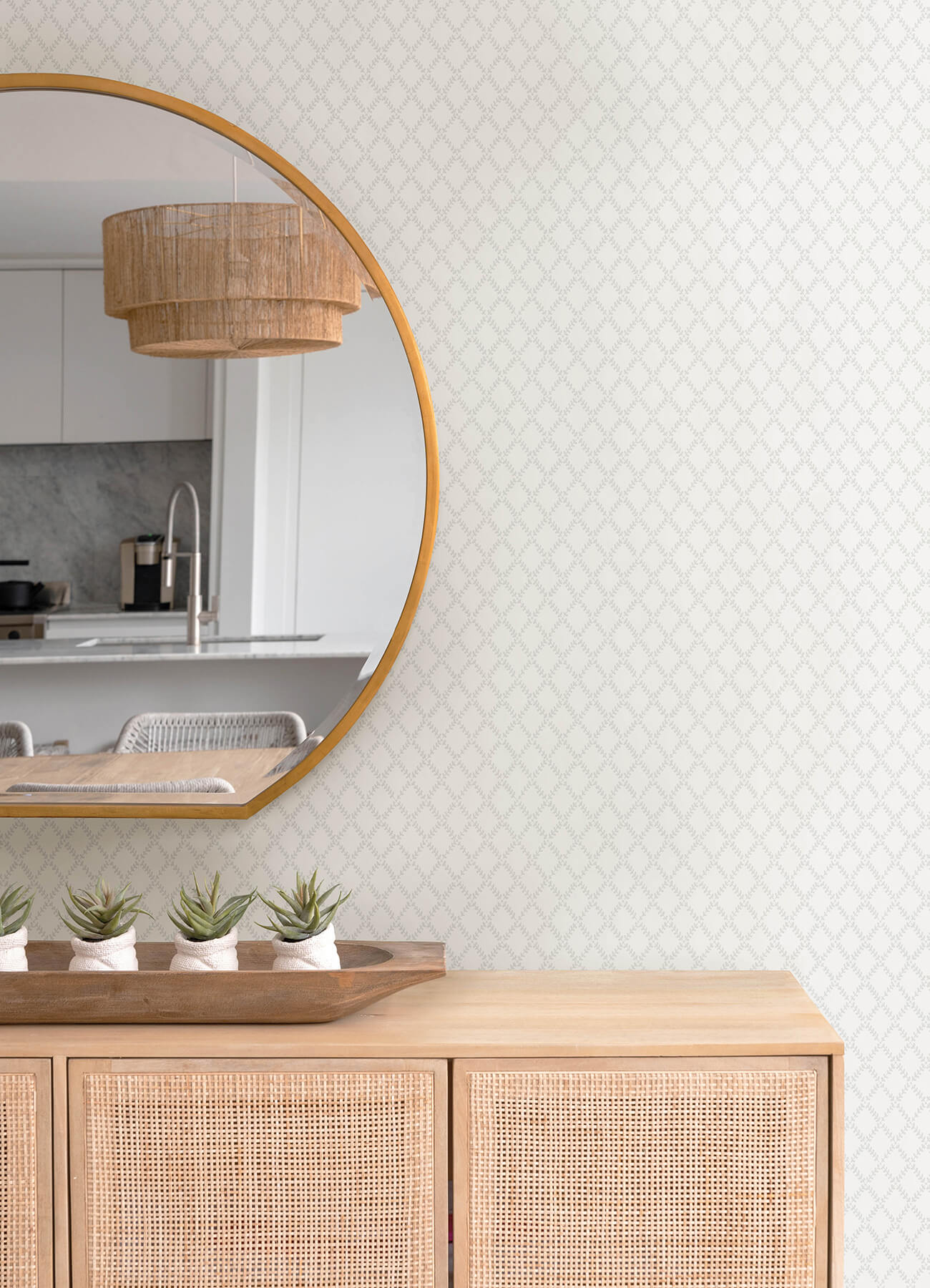 Botanica Trevor Leaf Trellis Wallpaper