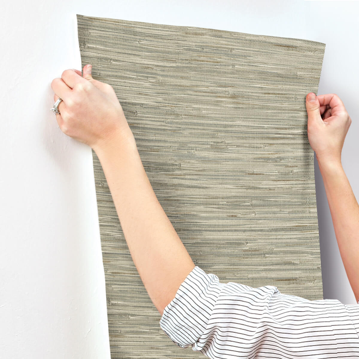 Haberdashery Exhale Faux Grasscloth Wallpaper