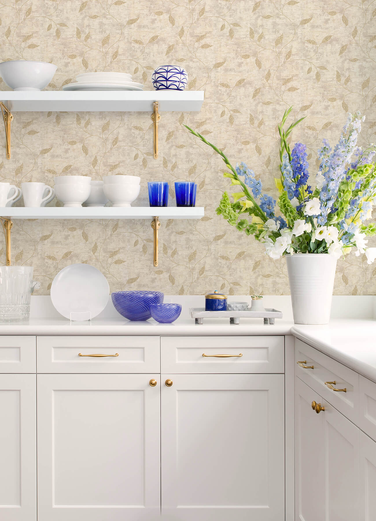 Kitchen & Bath Stonewall Vine Wallpaper
