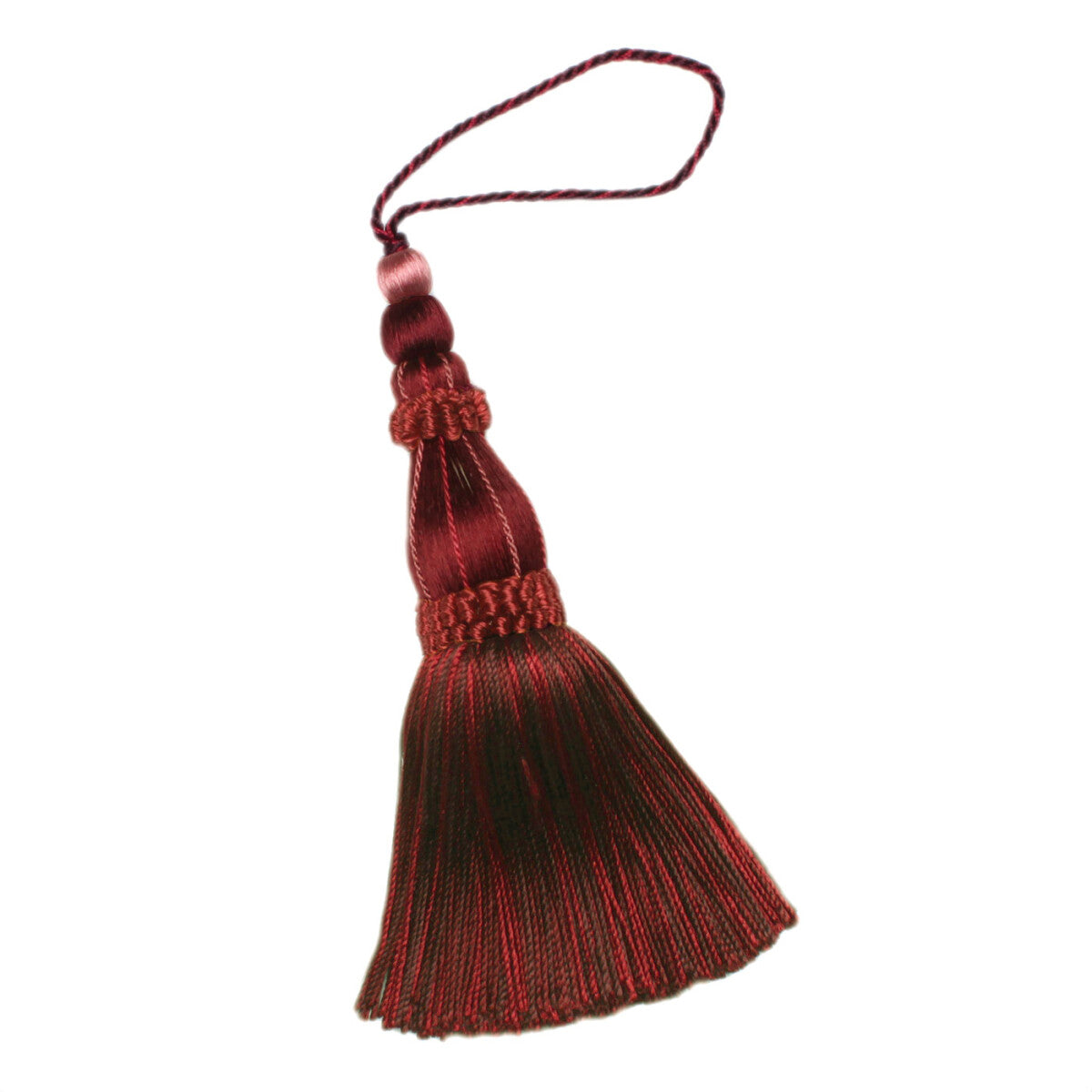 5.5" Normandy Key Tassel by Samuel & Sons in Rouge
