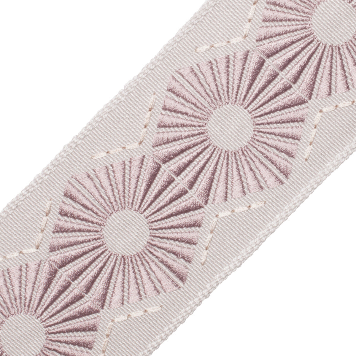 Chrysler Embroidered Border Trim by Samuel & Sons in Thistle