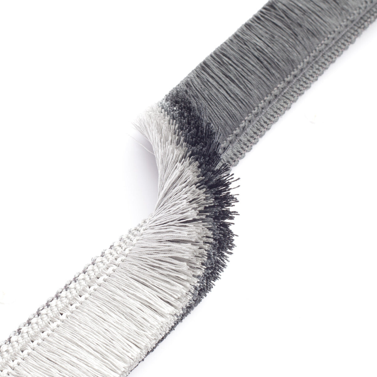 Céline Ombré Brush Fringe Trim by Samuel & Sons in Slate