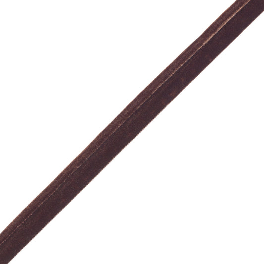 Swiss Velvet Piping Trim by Samuel & Sons in Bark