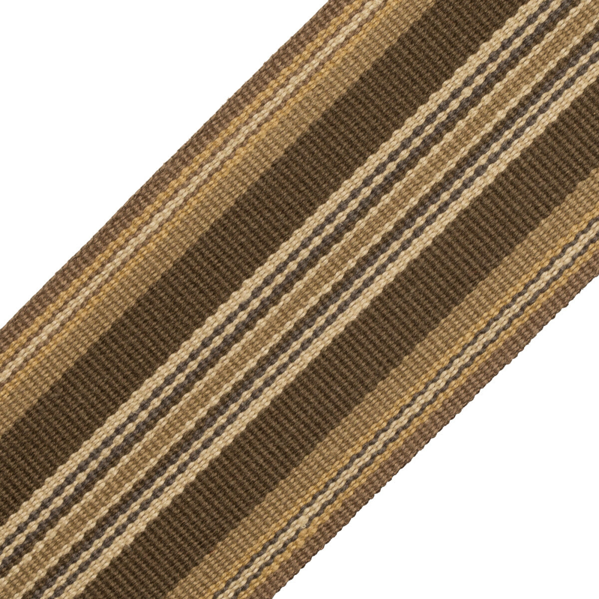 Thayer Striped Border Trim by Samuel & Sons in Olive