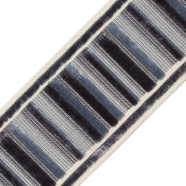 Sloane Ribbed Border Trim by Samuel & Sons in Sapphire