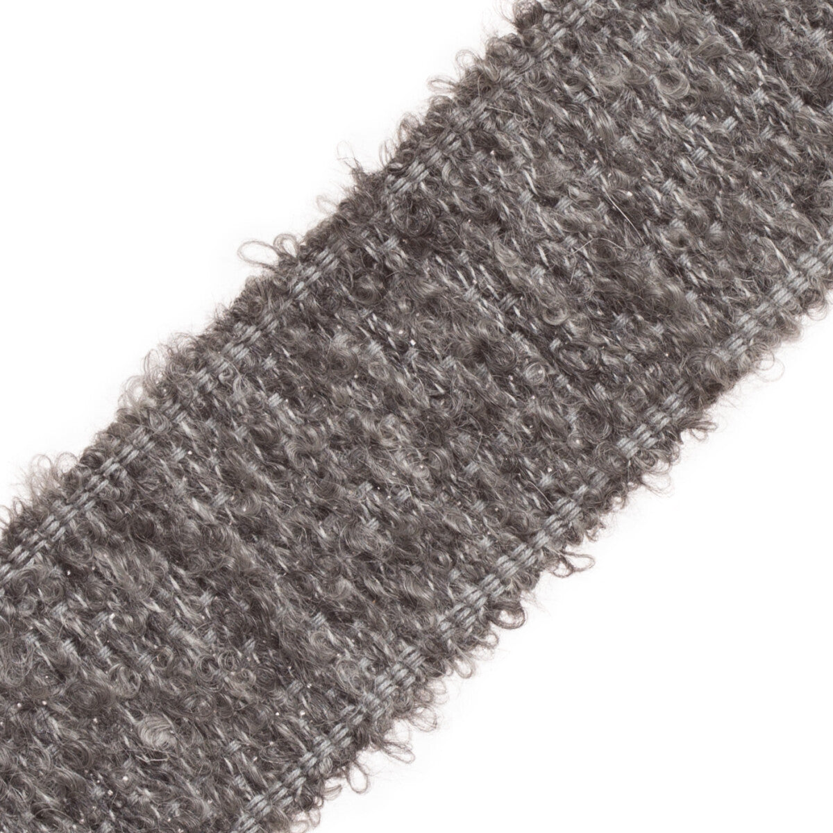 Capella Mohair Border Trim by Samuel & Sons in Shale