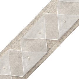 Sashay Appliqué Border Trim by Samuel & Sons in Silver Lining