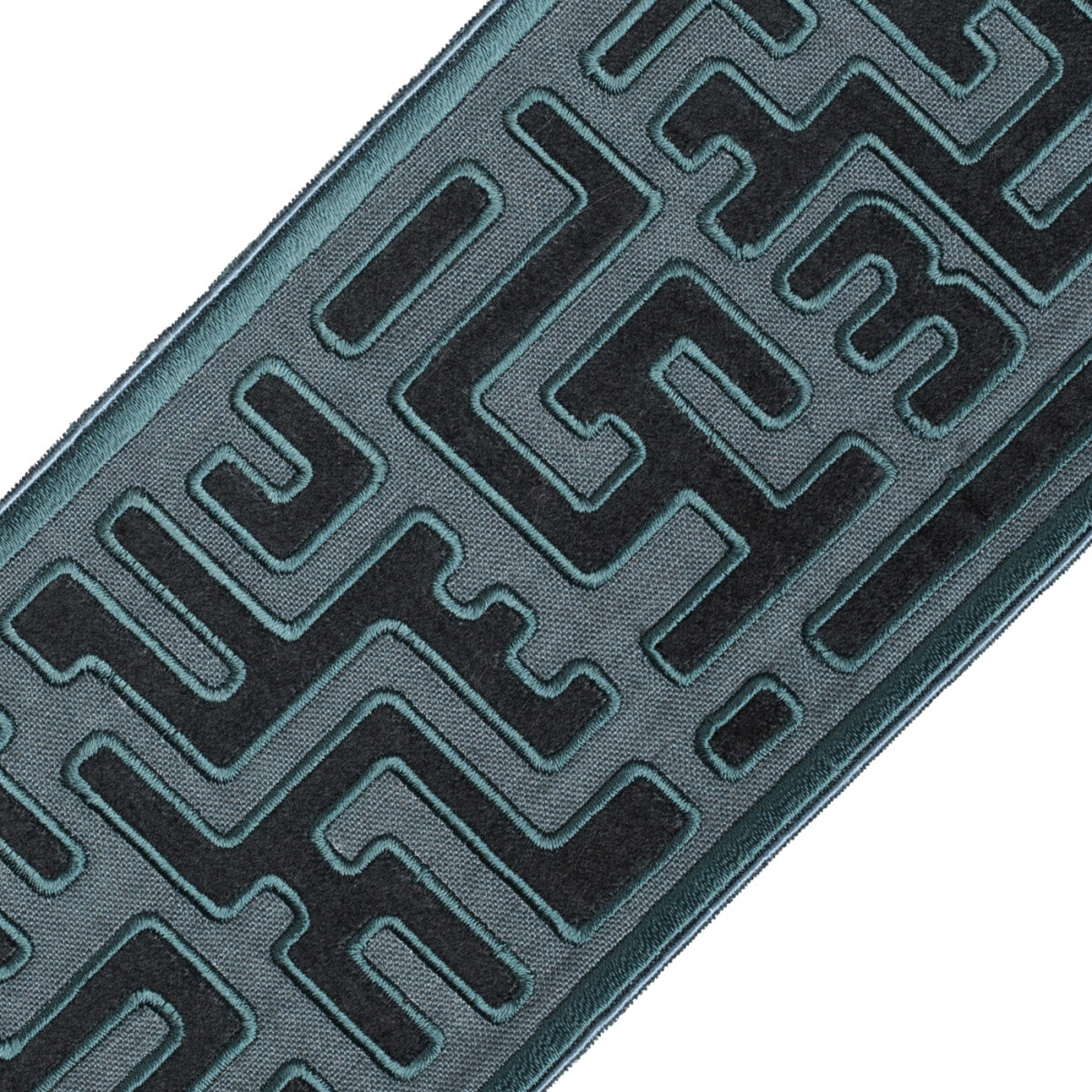 Alpina Velvet Border Trim by Samuel & Sons in Peacock