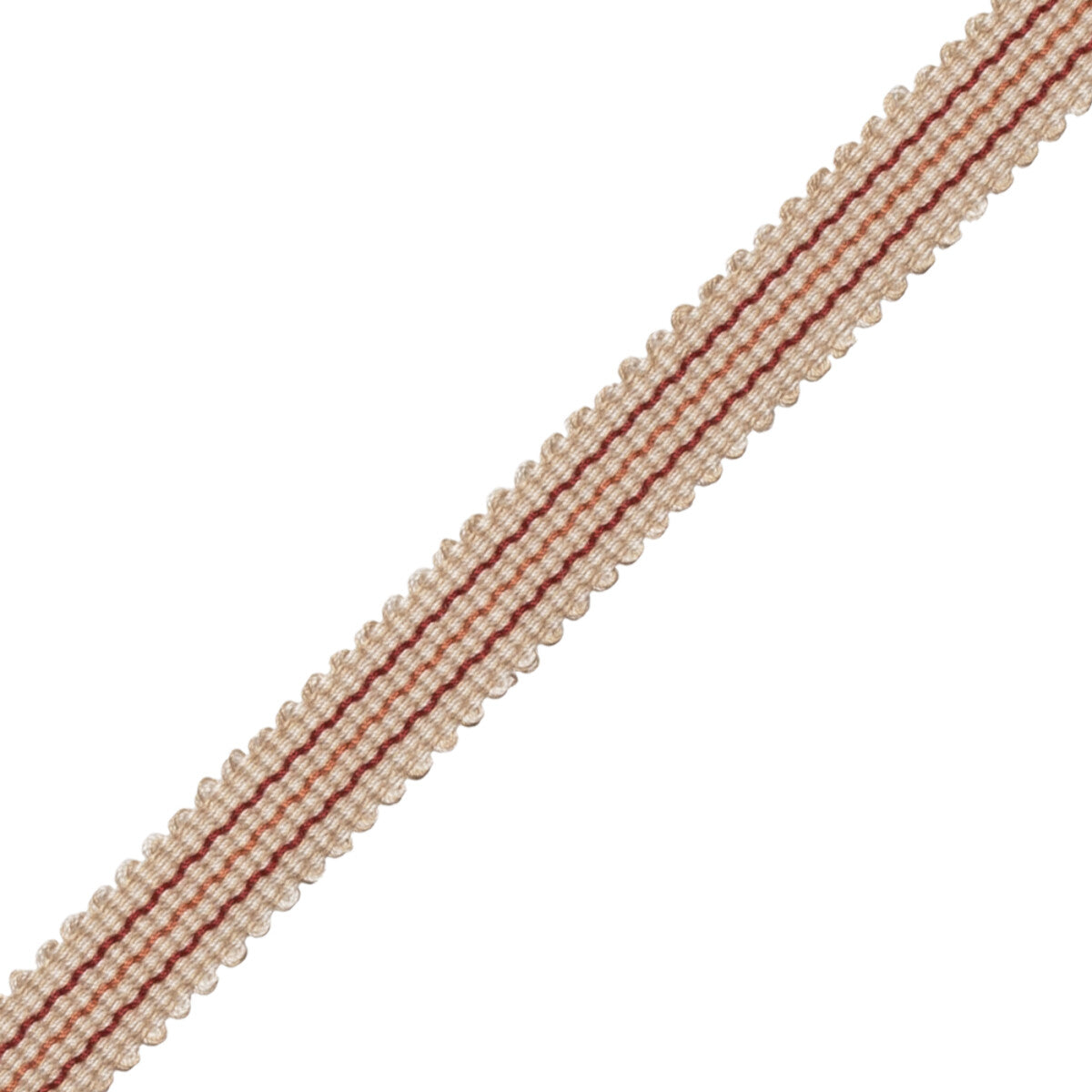Tiverton Striped Gimp Trim by Samuel & Sons in Vermillion