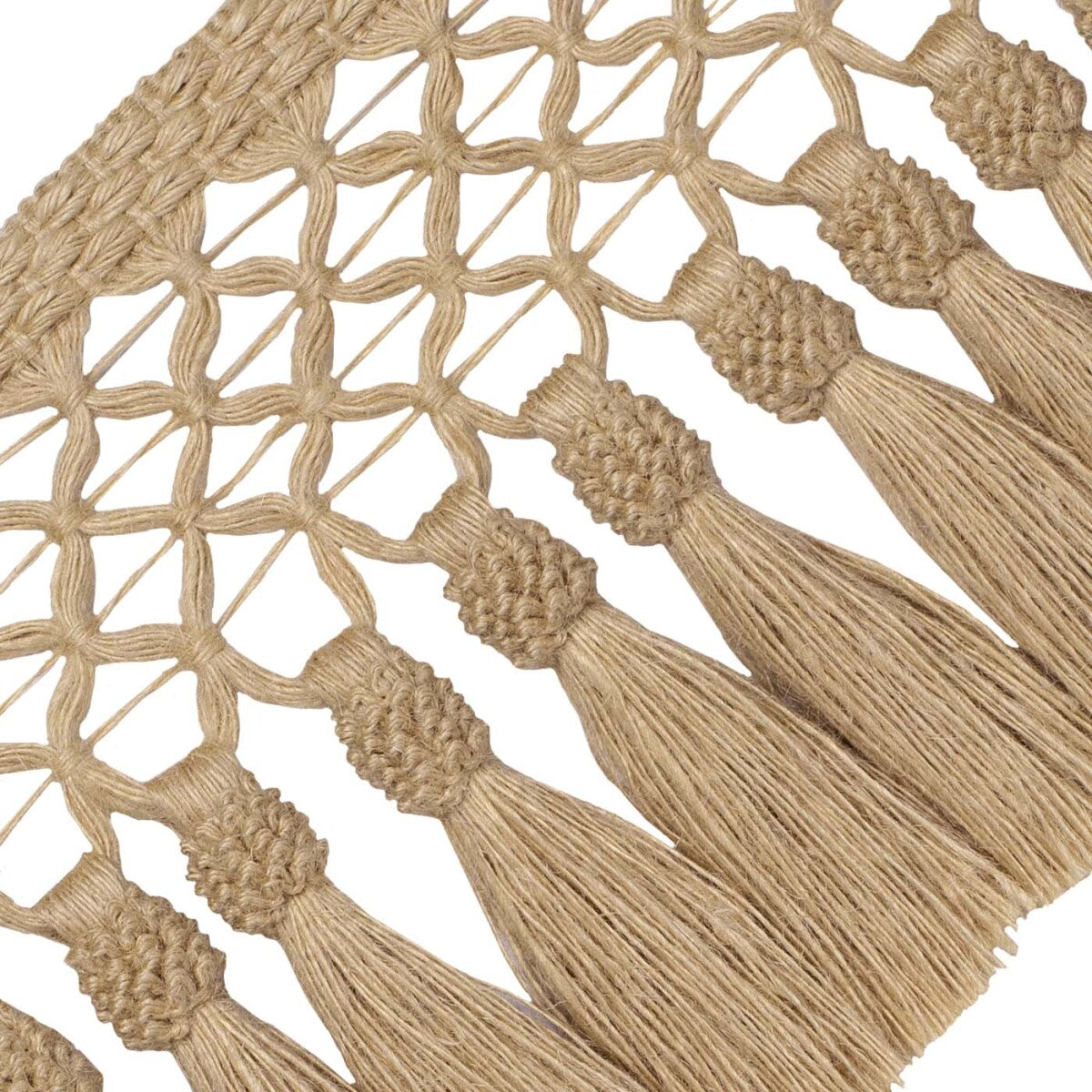 Bali Jute Tassel Skirt Fringe Trim by Samuel & Sons in Burlap