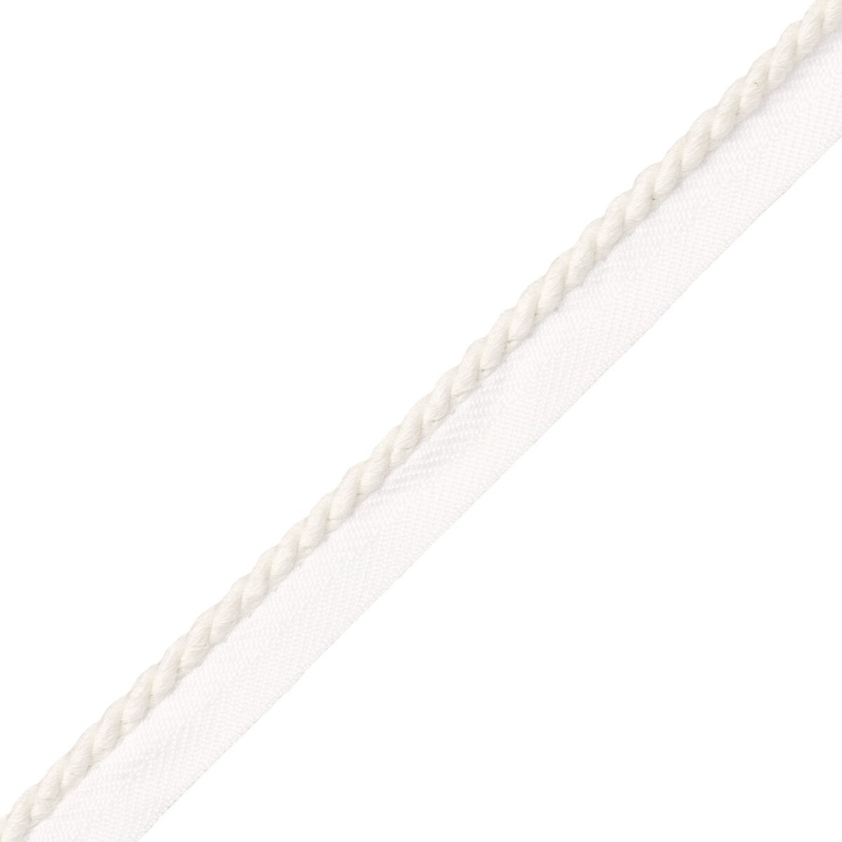 1/4" Bali Cotton Cord With Tape Trim by Samuel & Sons in Cream