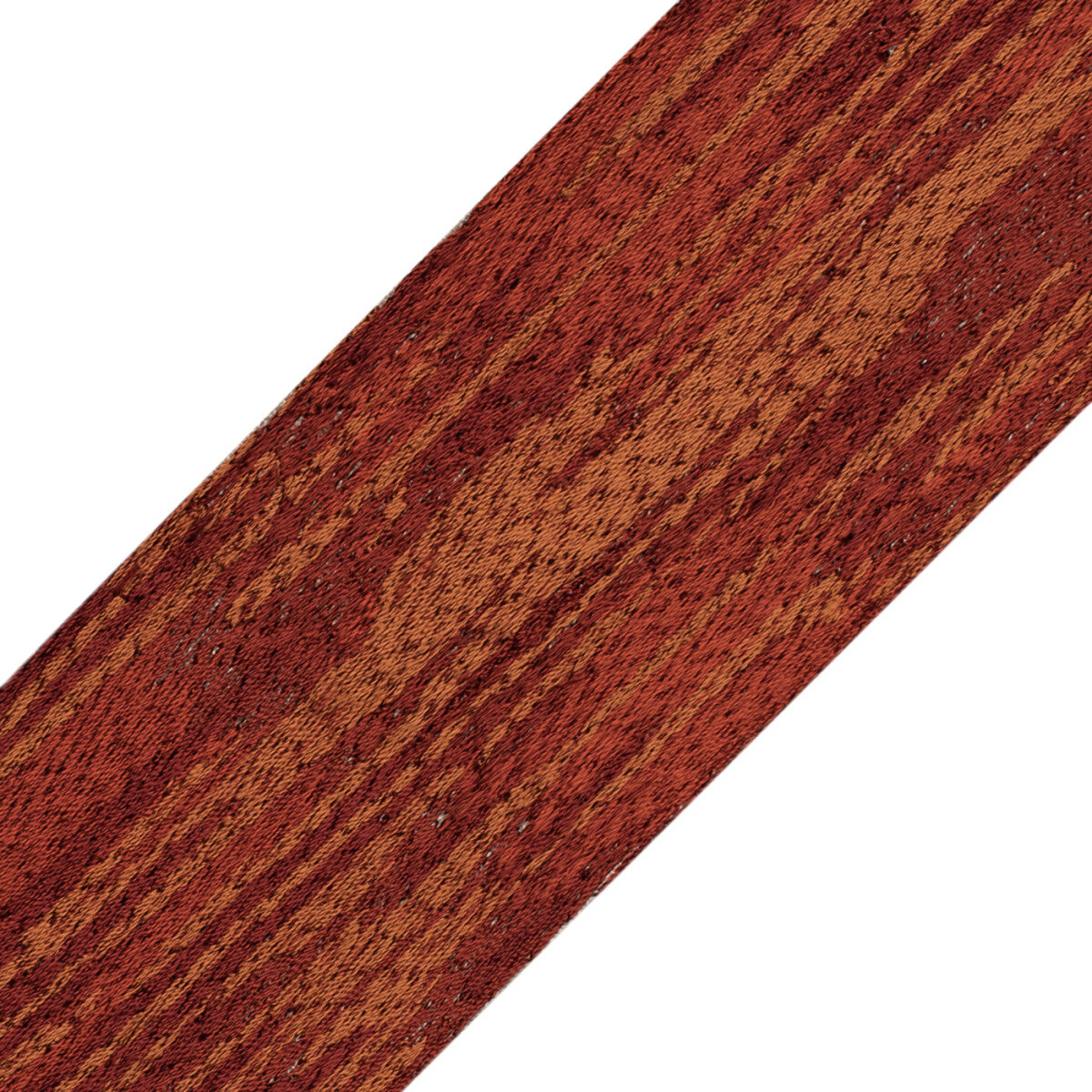 Duca Embroidered Border Trim by Samuel & Sons in Titian Red