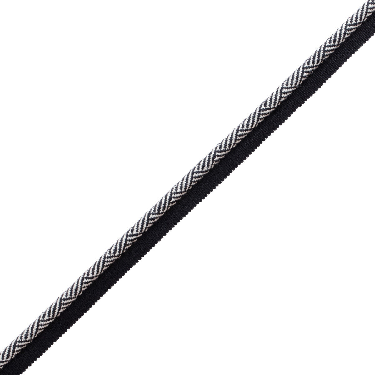 Harlow Cord With Tape Trim by Samuel & Sons in Onyx