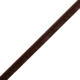 Swiss Velvet Grosgrain Piping Trim by Samuel & Sons in Bark