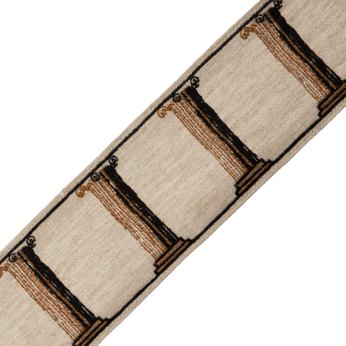 Colonna Embriodered Border Trim by Samuel & Sons in Pietra