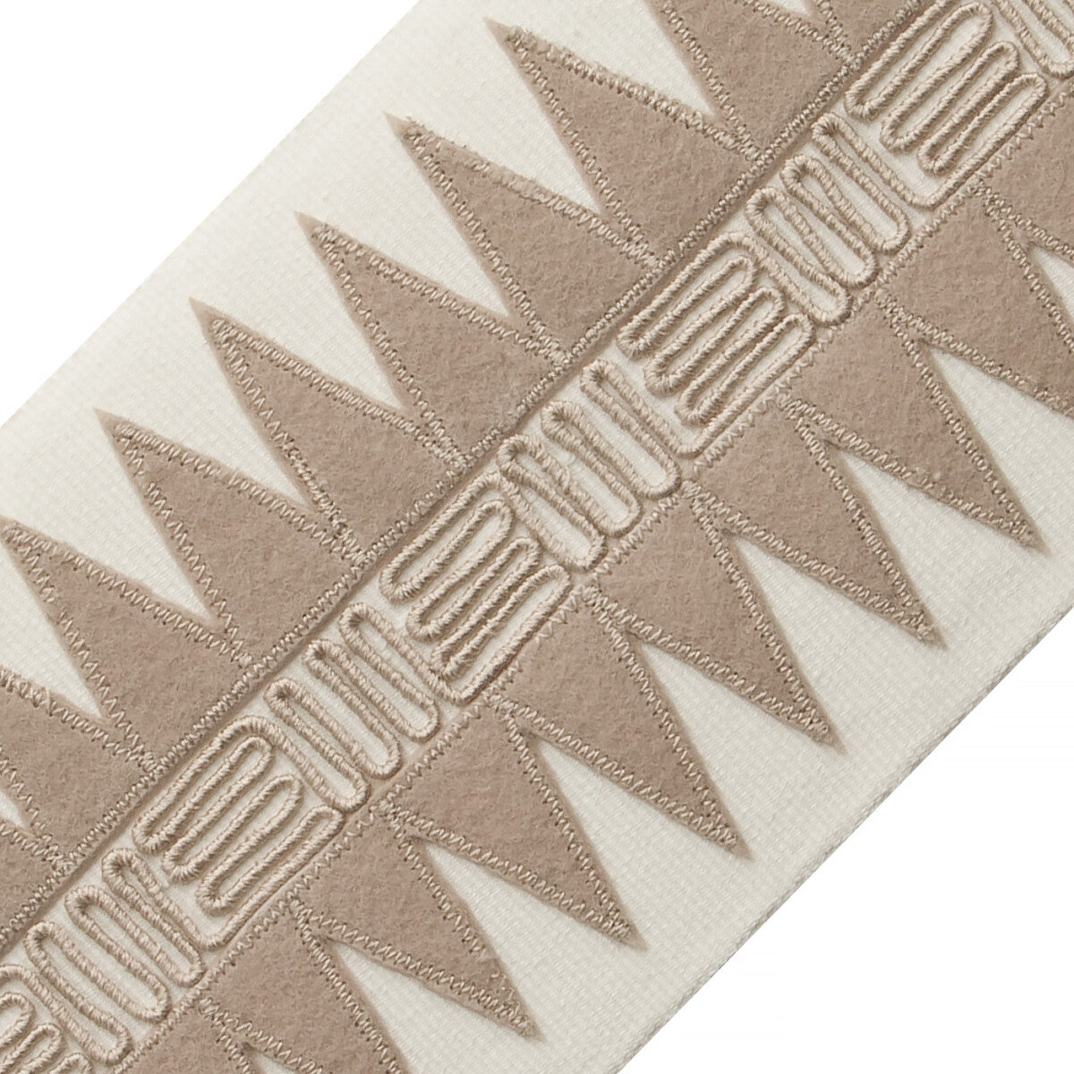 Corrales Appliqué Border Trim by Samuel & Sons in White Sands