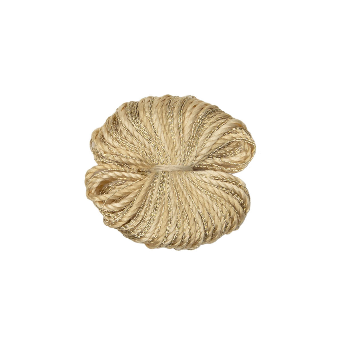 1" Le Jardin Silk Metallic Tuft by Samuel & Sons in Platinum
